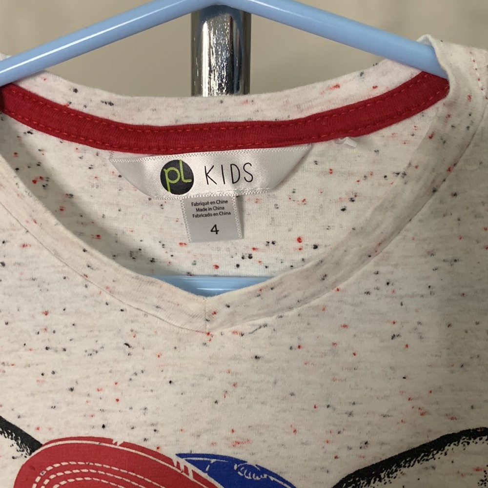 PL Kids white Top with logo Size: 4 - Picture 3 of 5